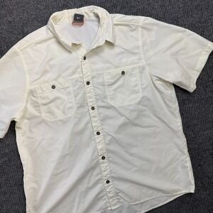 Nike ACG Shirt Mens XL Off White Vented Button Up Fishing Hiking Outdoors Y2K